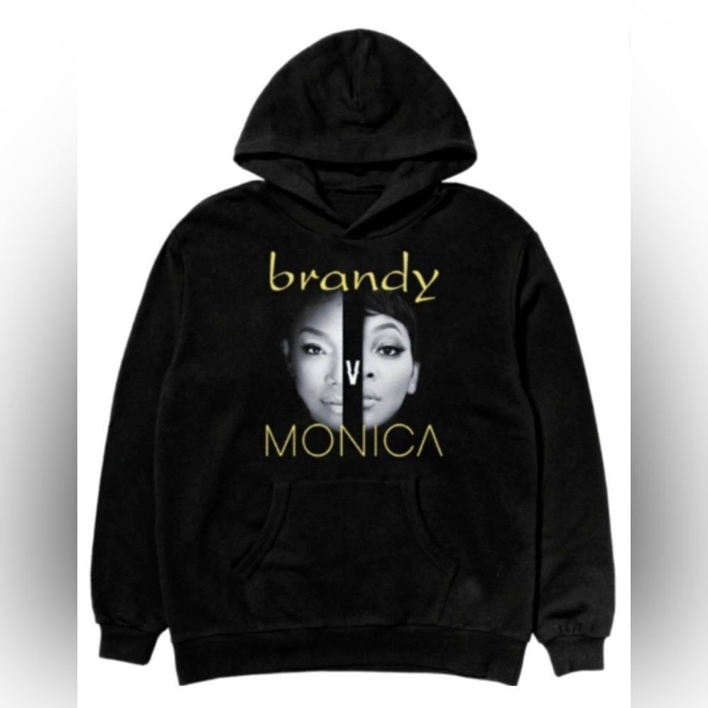 Brandy vs Monica Verzuz woman's Hoodie sweatshirt r&b hoodie black size‎ small